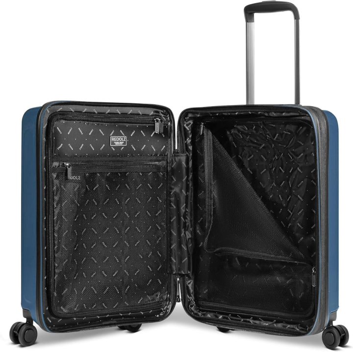 REDOLZ Hartschalen Koffer-Set-4-teilig | S 55 cm (ohne Laptopfach) + M 66 cm + L 77 cm + Beauty-Case