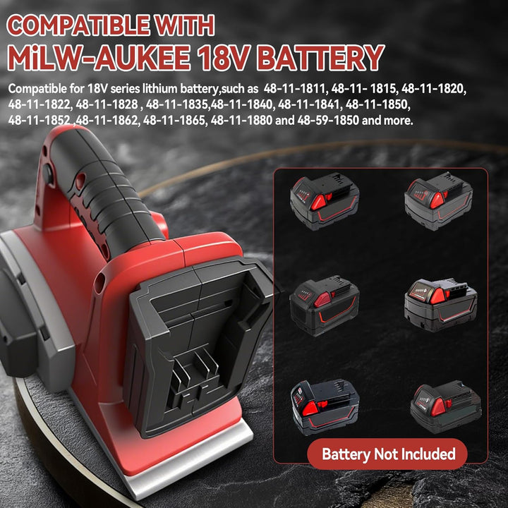 Kabelloser Elektrohobel für Milwaukee 18 V Akku, 15000 U/min Bürstenloser elektrischer Handhobel mit
