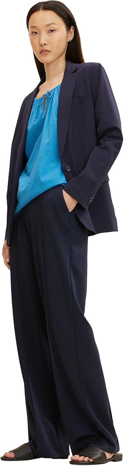 TOM TAILOR Damen Tunica Bluse, 30095 - Sublime Teal Blue