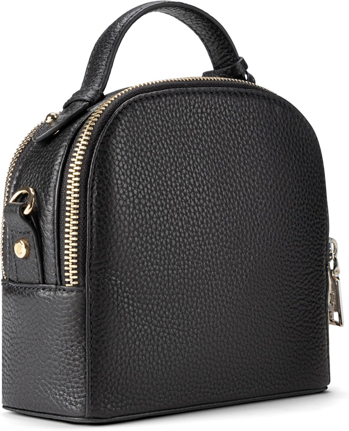 Lazarotti Bologna Leder Handtasche Damen | 2 Hauptfächer & abnehmbaren Tragegurt | mittelgrosse Henk