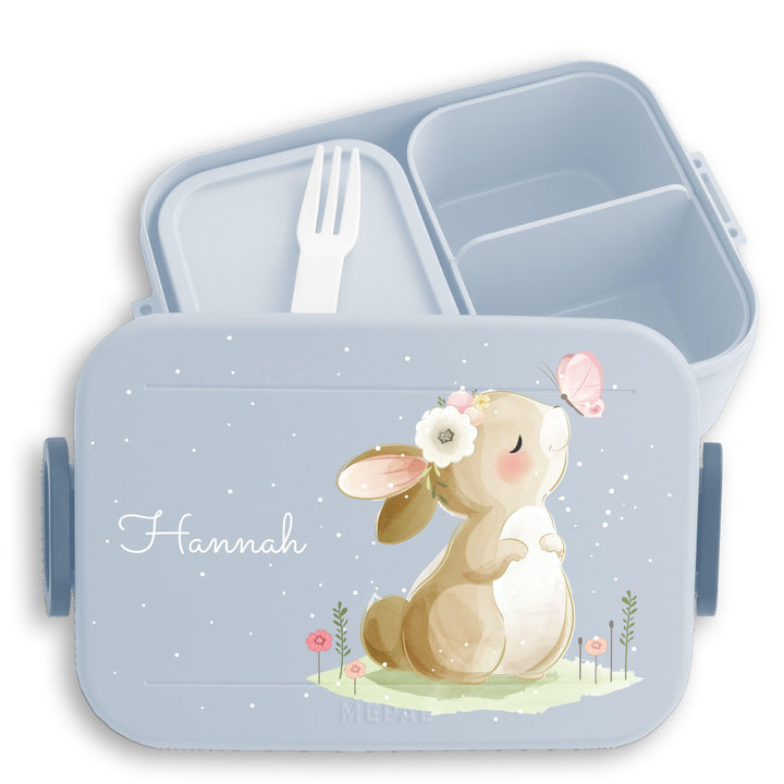 Kinder Bento Box Midi Lunchbox für Mepal Bentobox - Hasen - Brotdose Süsser Hase personalisiert I La