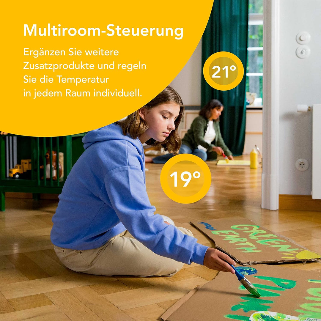 tado° smartes Heizkörperthermostat 3er-Pack – Wifi Zusatzprodukt als Thermostat für Heizung und digi