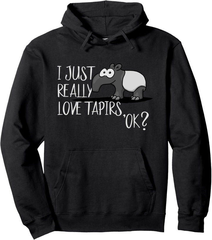 Ich mag einfach Tapire Lustiger Comic Schabracken-Tapir Pullover Hoodie