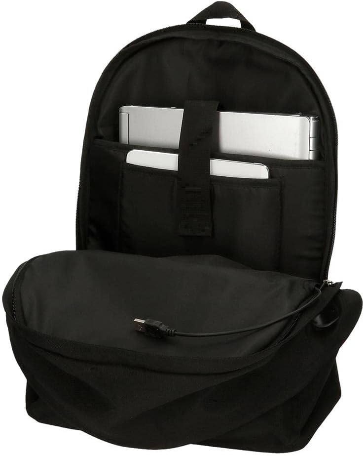 Pepe Jeans Unisex, Kinder Aris Rucksack und Federmäppchen (1er Pack) 30cm x 44cm x 20cm Schwarz, 30c