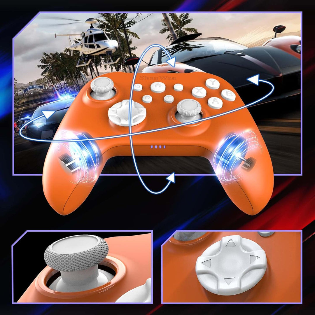 ShanWan Wireless Controller für Windows- PC, Android, iPhone, Android, Switch, Steam, Gamepad 2.4G B
