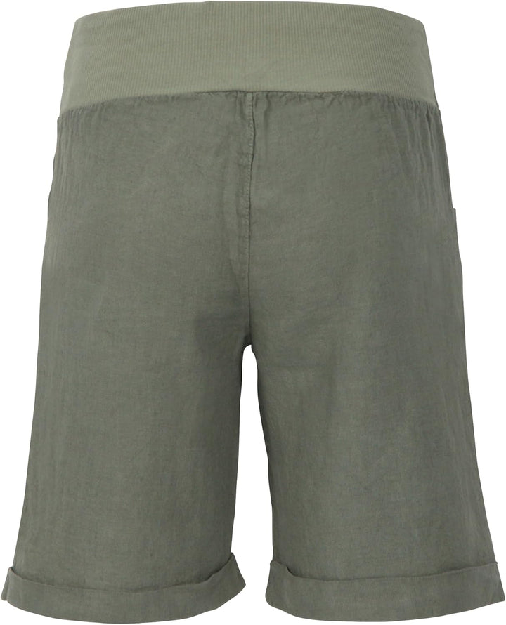 Malito Damen Bermuda aus Leinen | Shorts für den Strand | lässige Kurze Hose | Pants - Hotpants 8024