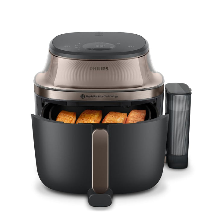 Philips Steam Airfryer 5000 Series Heissluftfritteuse mit Dampfgar-Funktion, Steam, Airfry, SteamFry