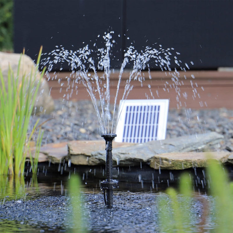 CLGarden Solar Pumpe Springbrunnen NKASP4 kleine Solarpumpe mit Akku und LED Teichpumpe für Miniteic