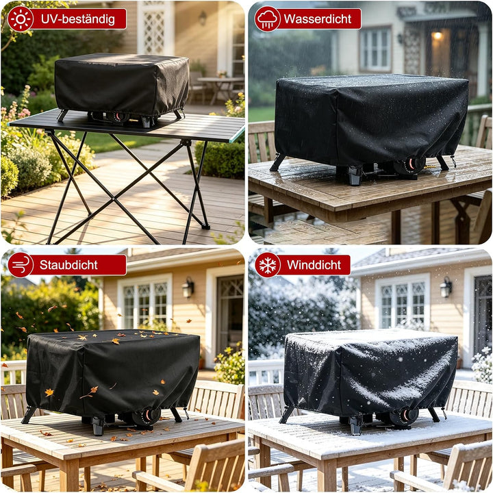 Pizzaofen Abdeckung für Cozze 90437 17" Gas Pizza Ofen 62x62x28cm | 600D Oxford Tuch Abdeckung wasse