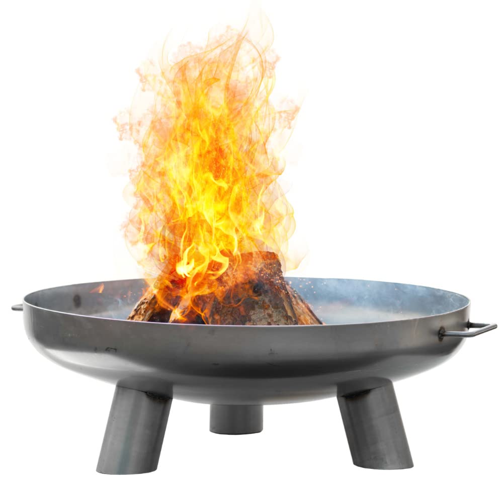 Czaja Feuerschalen® Edelstahl Feuerschale Coburg Ø 60 cm - mit Wasserablaufbohrung - aus rostfreiem,