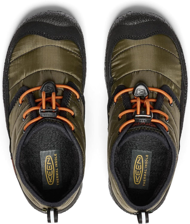 KEEN Unisex Kinder Howser 2 Waterproof Bottes Chukka, 24 EU Dark Olive Gold Flame