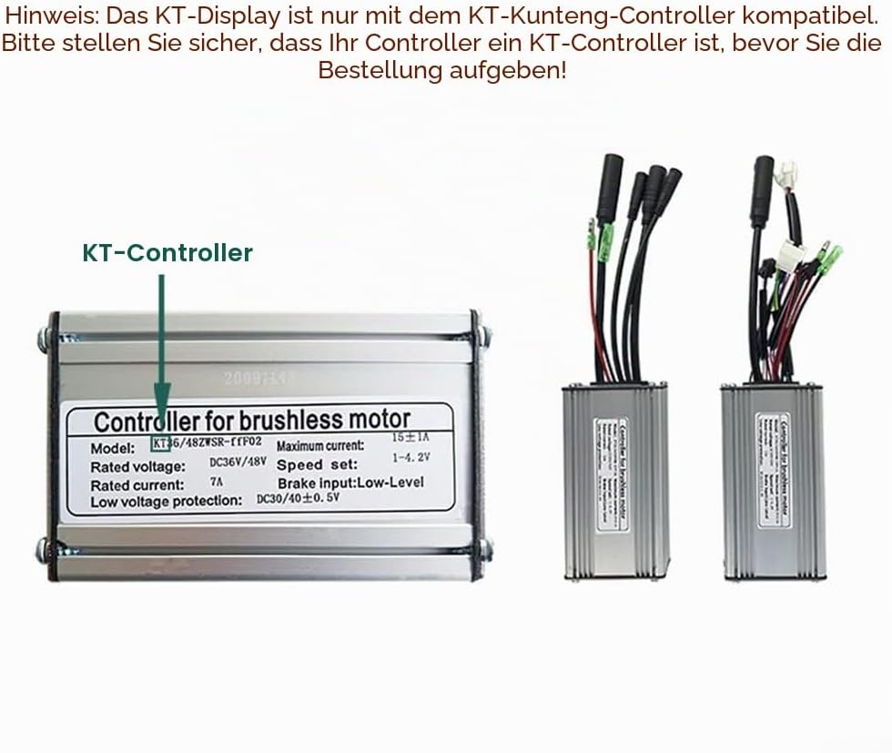 E-Bike Pedelec Display KT-LCD 3 mit Bedienfeld, wasserdichter Anschluss