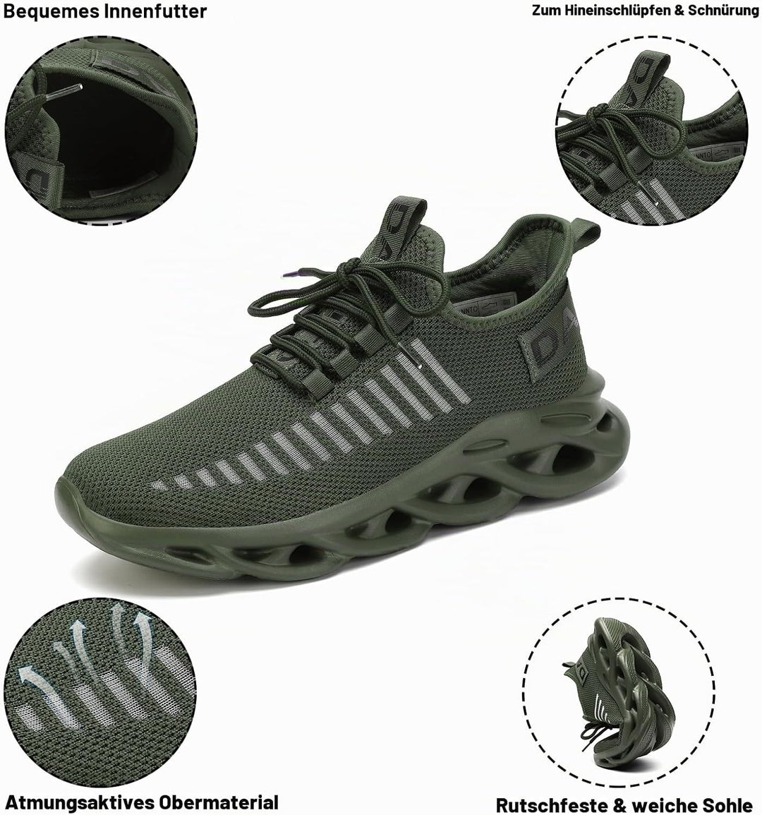 DANNTO Laufschuhe Herren Turnschuhe Damen Sneaker Leichte Atmungsaktiv rutschfeste Sportschuhe Gym F