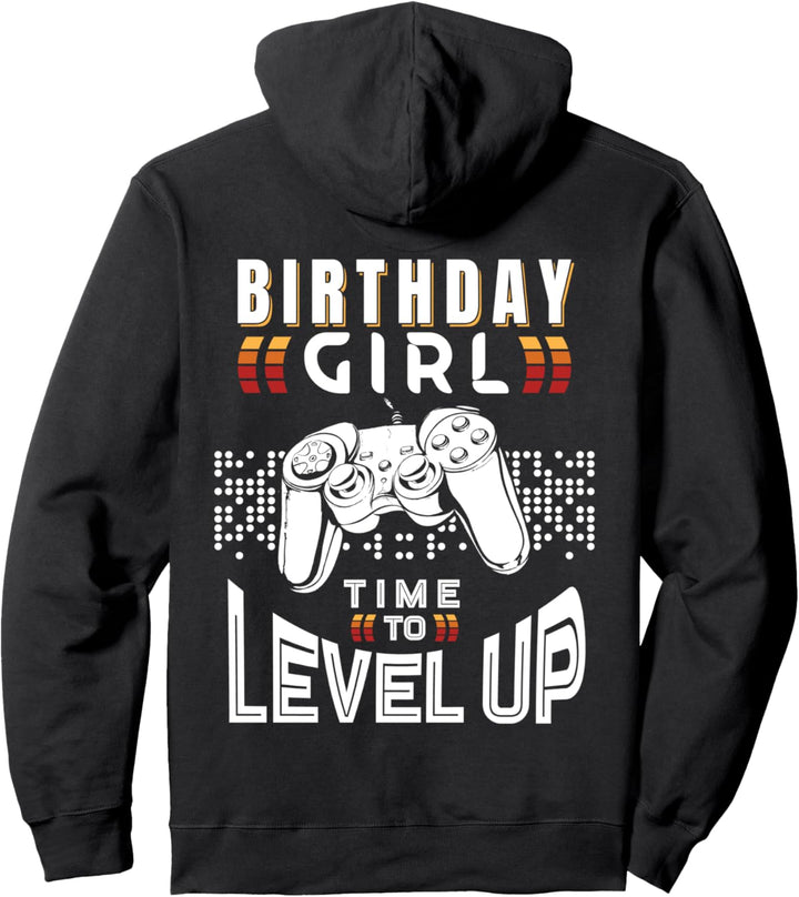 Birthday Girl Time To Level Up Geburtstag Zocken Gaming Pullover Hoodie