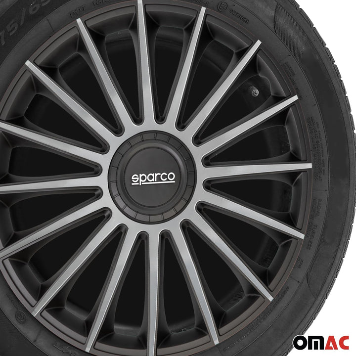 Sparco Satz Radzierblenden Treviso 16-Zoll Schwarz/Silber TREVISO 16 zoll SCHWARZ/SILBER, TREVISO 16