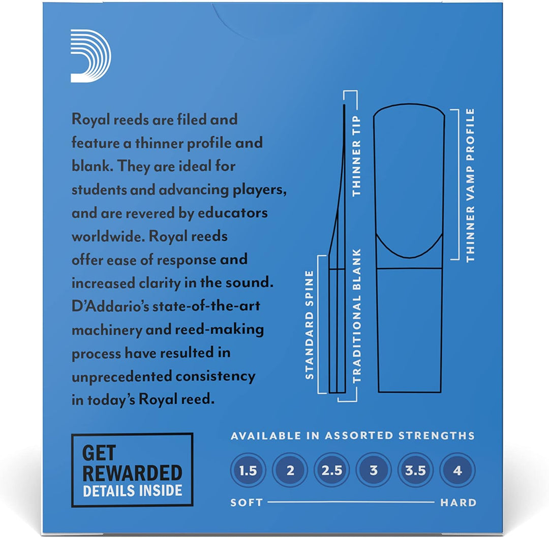 Royal Blätter für Sopransaxophon Stärke 4.0 (10 Stück), Stärke 4.0