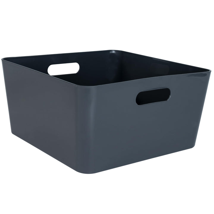 4x Ordnungsbox 15cm hoch Anthrazit 30x30cm Wandregal Box für Würfelregal Anthrazit 4 Stück - 30x30x1