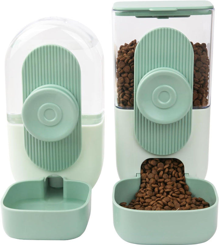 HENYEER Automatischer Futter und Wasserspender für Haustiere,Hängend Futterspender, Automatischer Fu