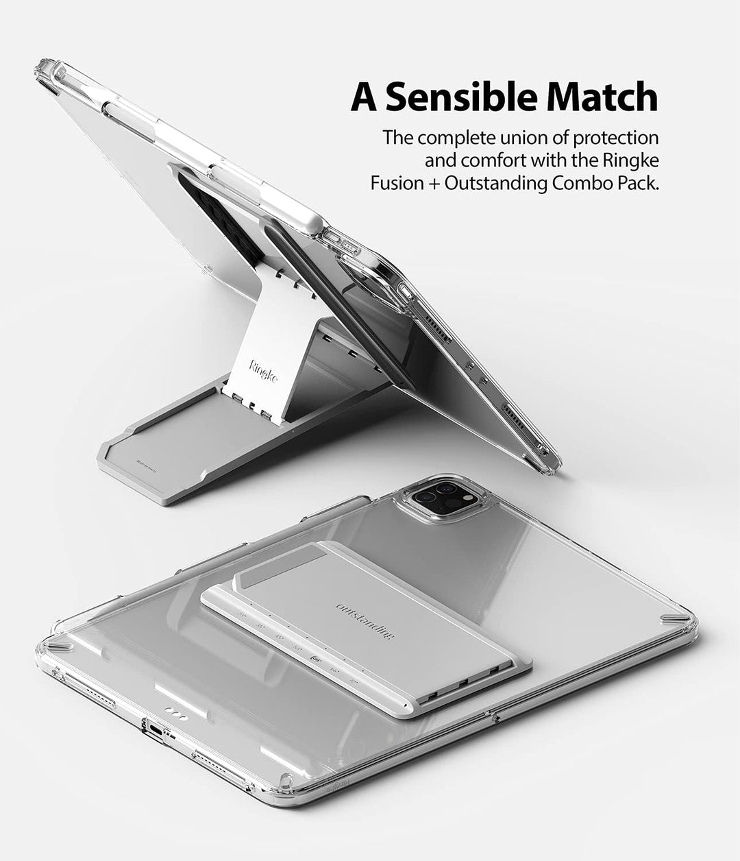 Ringke Fusion mit Outstanding Kompatibel mit iPad Pro Hülle 11 Zoll (2022/2021) mit Stifthalterung m