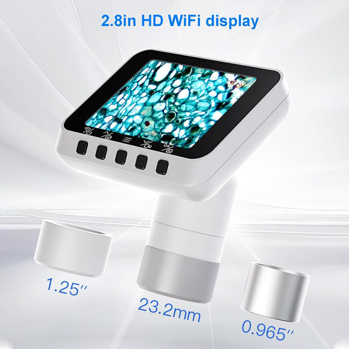 Denash WiFi Teleskopkamera Okular, Kabelloses 2,8 Zoll Display, 1080P Videorecorder für Astrofotogra