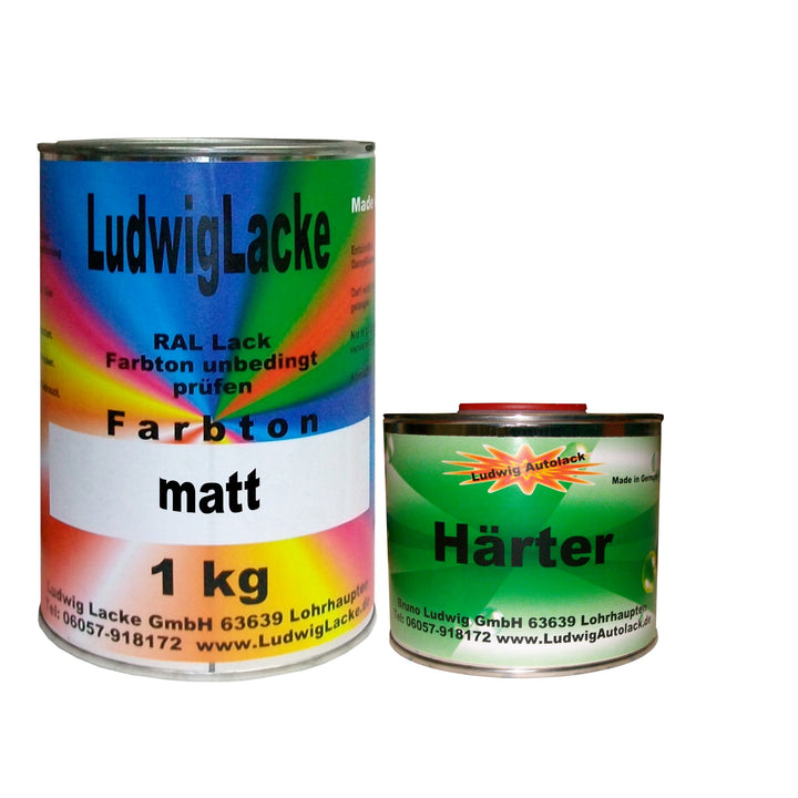 Ludwiglacke 1,5 kg Set Lack mit Härter matt RAL 1016 Schwefelgelb