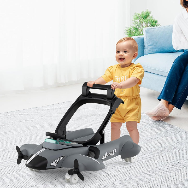 DREAMADE Lauflernhilfe, Babywalker mit Musik, Lichtern, verstellbarer Höhe & Geschwindigkeit, Laufle