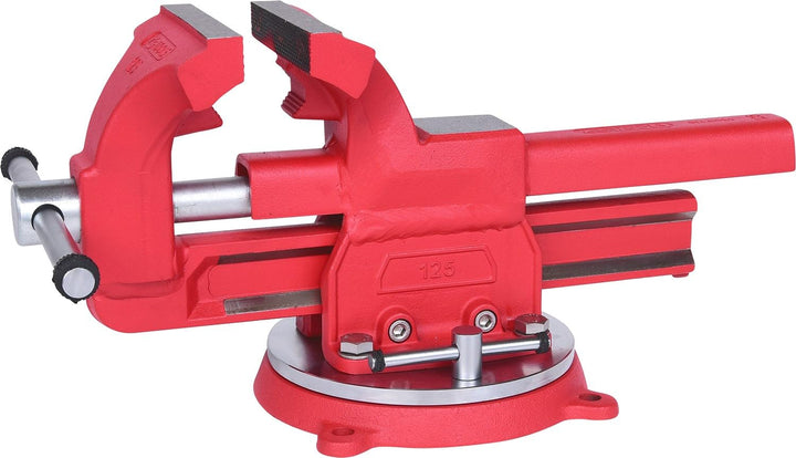 KS Tools 914.0030 Schraubstock mit Rundteller, 125 mm