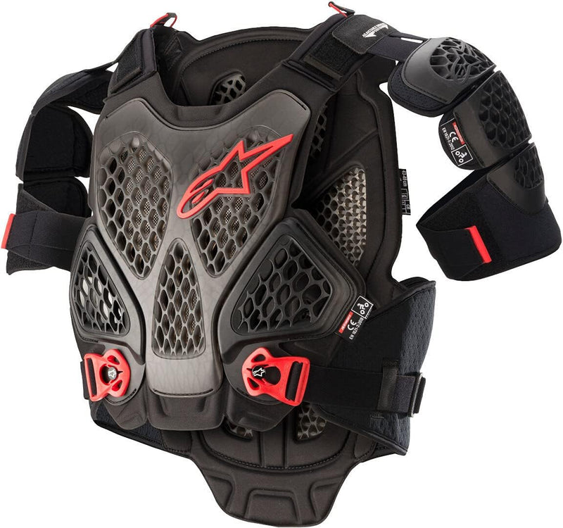 Alpinestars A-6 Brustprotektor M/L M-L BLACK ANTH RED, M-L BLACK ANTH RED