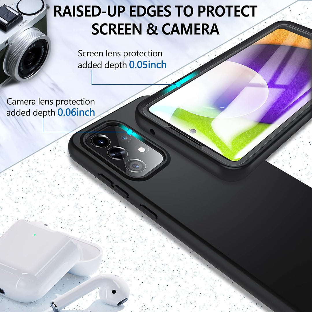 OWKEY für Samsung Galaxy A52 5G&4G / A52s 5G Hülle, 360 Grad Stossfest Handyhülle Silikon Roubst Cov