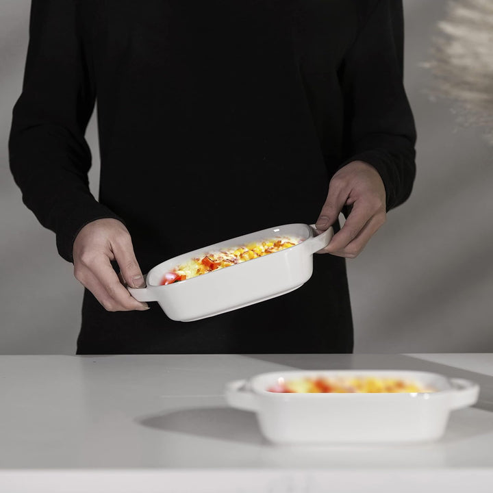2x Auflaufform Ofenform Backform Klein aus Keramik- Ideal für 2 Personen - Auflaufform für Lasagne T