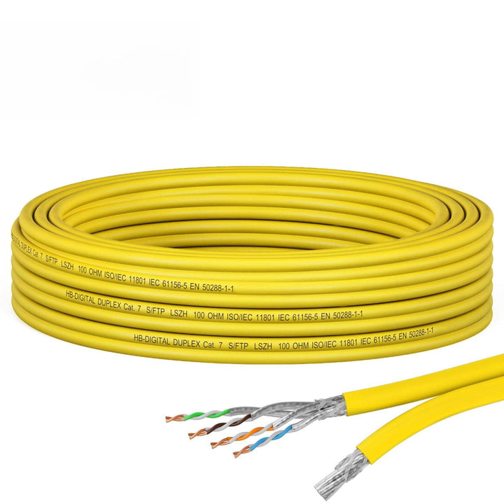 HB-DIGITAL 5m CAT 7 Netzwerkkabel LAN Kabel Verlegekabel Ethernet Installationskabel 10 Gbit/s AWG23