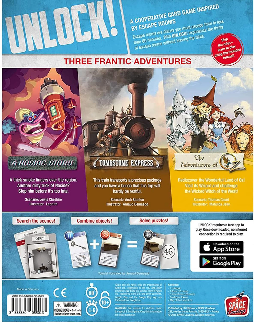 Space Cowboys ASMSCUNLOCK01EN Unlock 3! Secret Adventures - Escape Room Game - Multi-Colour Schalte