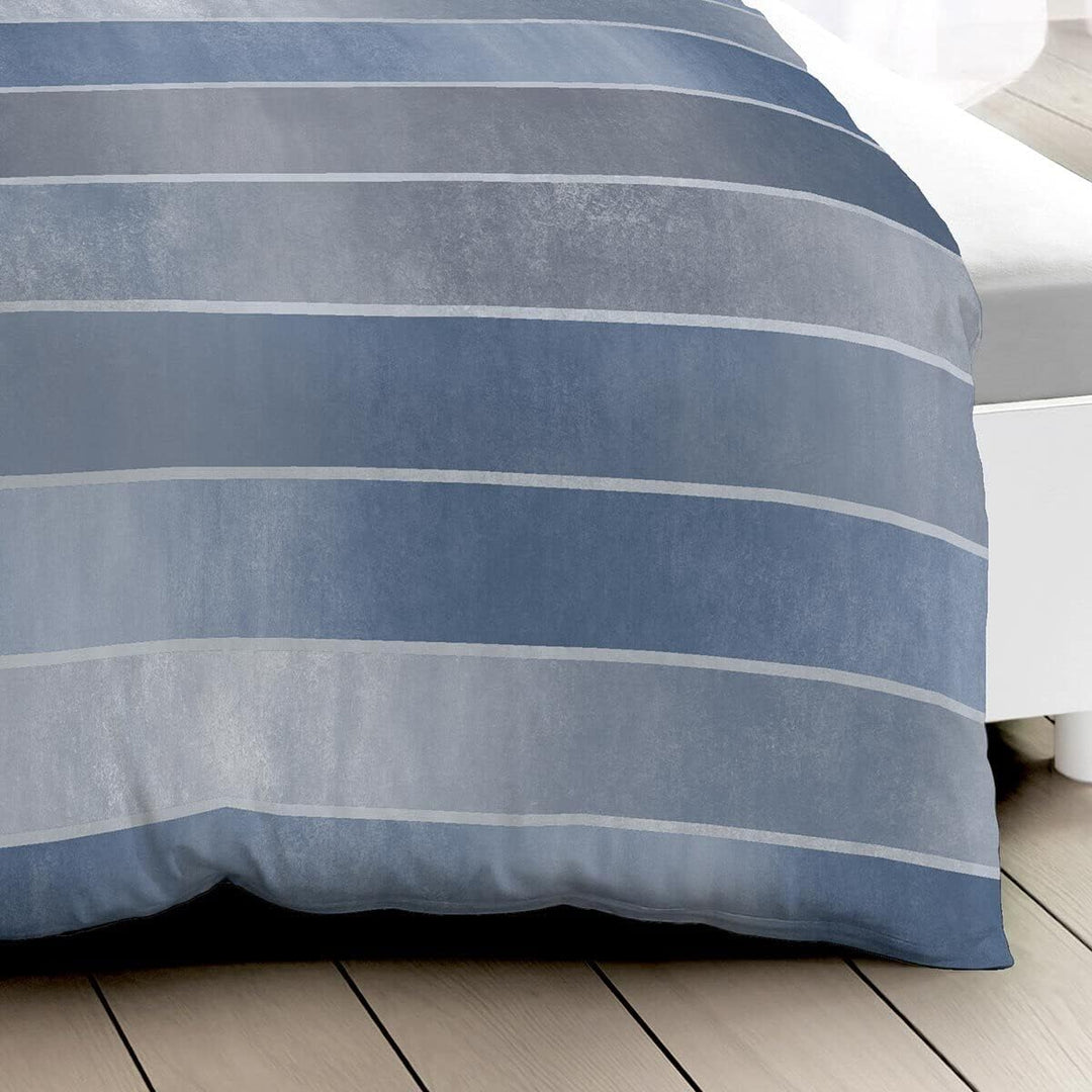 Kaeppel Mako-Satin Bettwäsche Timeless blau, 1 Bettbezug 155 x 220 cm + 1 Kissenbezug 80 x 80 cm Bla