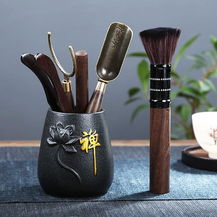 Alnicov Kung Fu Tea Set Zubehör Daquan Tea Zeremony Sechs Herren Set Tee Zubereitung Werkzeug Tee-St