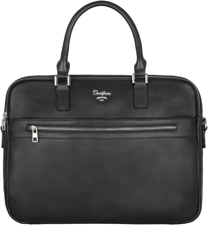 David Jones - Herren Aktentasche - Mann Business Tasche PU Leder Arbeitstasche - 15 Zoll Laptoptasch