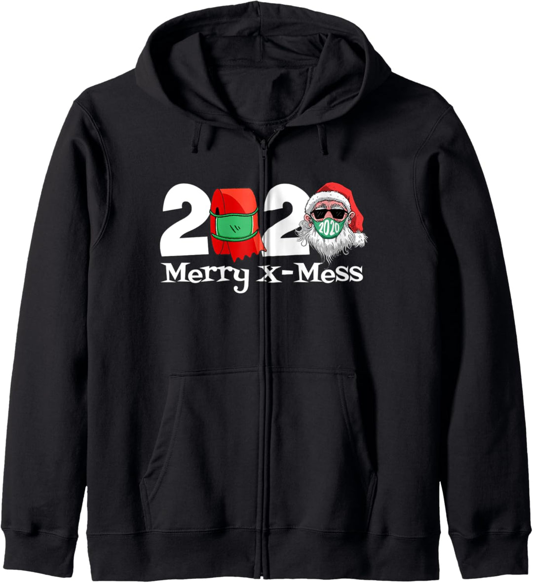 2020 Frohe X-Mess Lustige Weihnachten Pandemie Quarantäne Kapuzenjacke