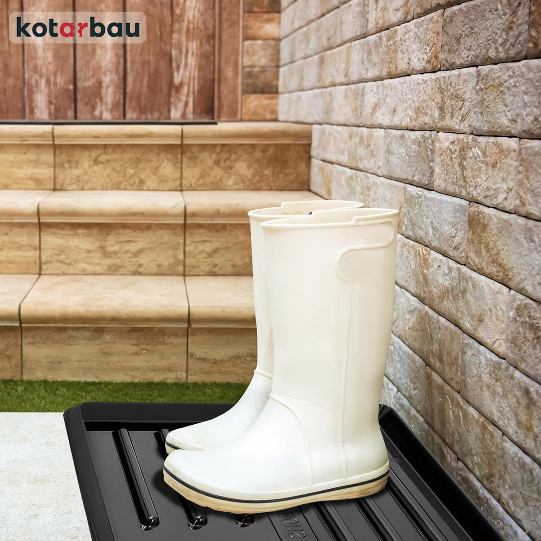 KOTARBAU® Schuhabtropfschale - 60 x 40 cm - Abtropfmatte für nasse Schuhe - Schuhablage für Herbst &amp;