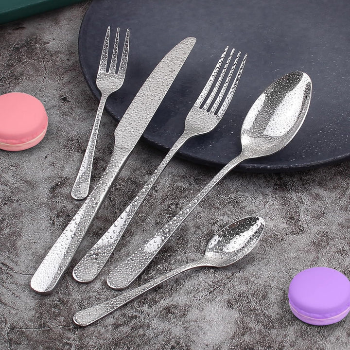 Besteck Set für 12 Personen, 60 teilig Bestecksets, Essbesteck Set inkl. Messer, Gabel, Löffel, Best