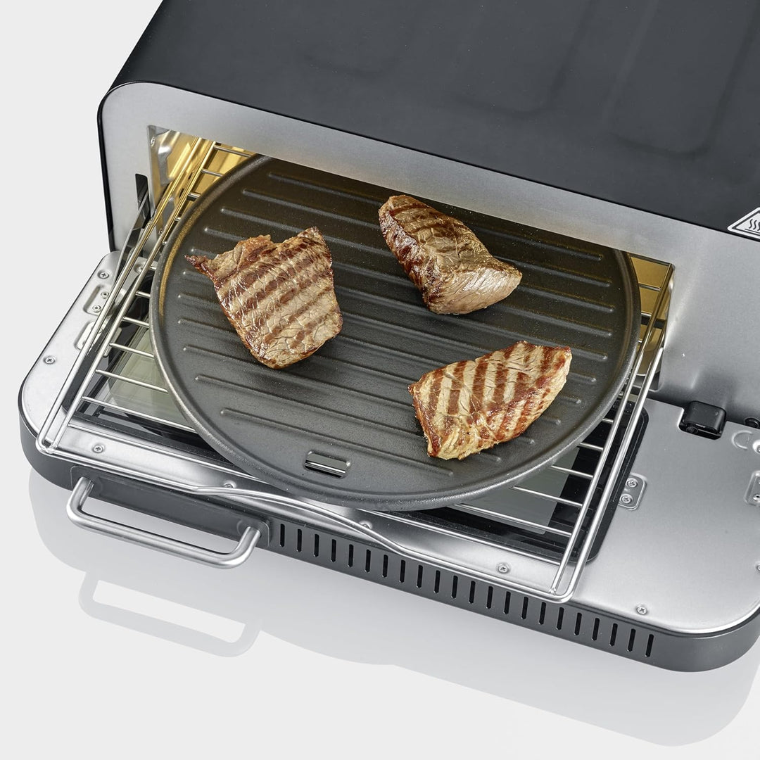SEVERIN SERICO Digitaler Pizzaofen, elektronischer Pizzabackofen mit Digital-Display & Safe-Touch Ge