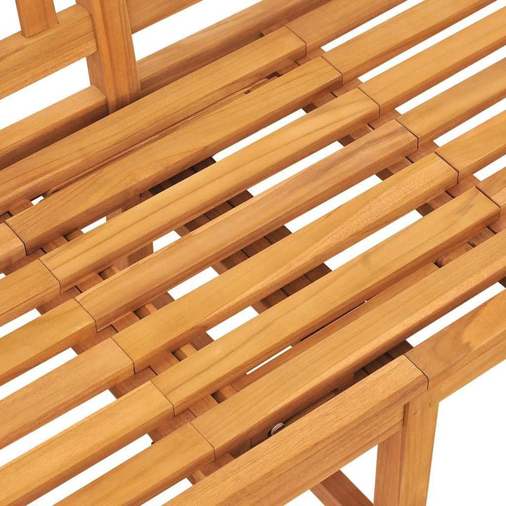 vidaXL Teak Massiv Gartenbank 3-Sitzer mit Tisch Klapptisch Sitzbank Parkbank Holzbank Massivholzban