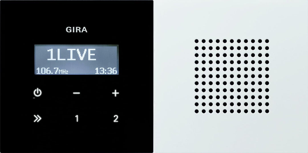Gira 5222058 Unterputz Radio RDS Flächenschalter, reinweiss