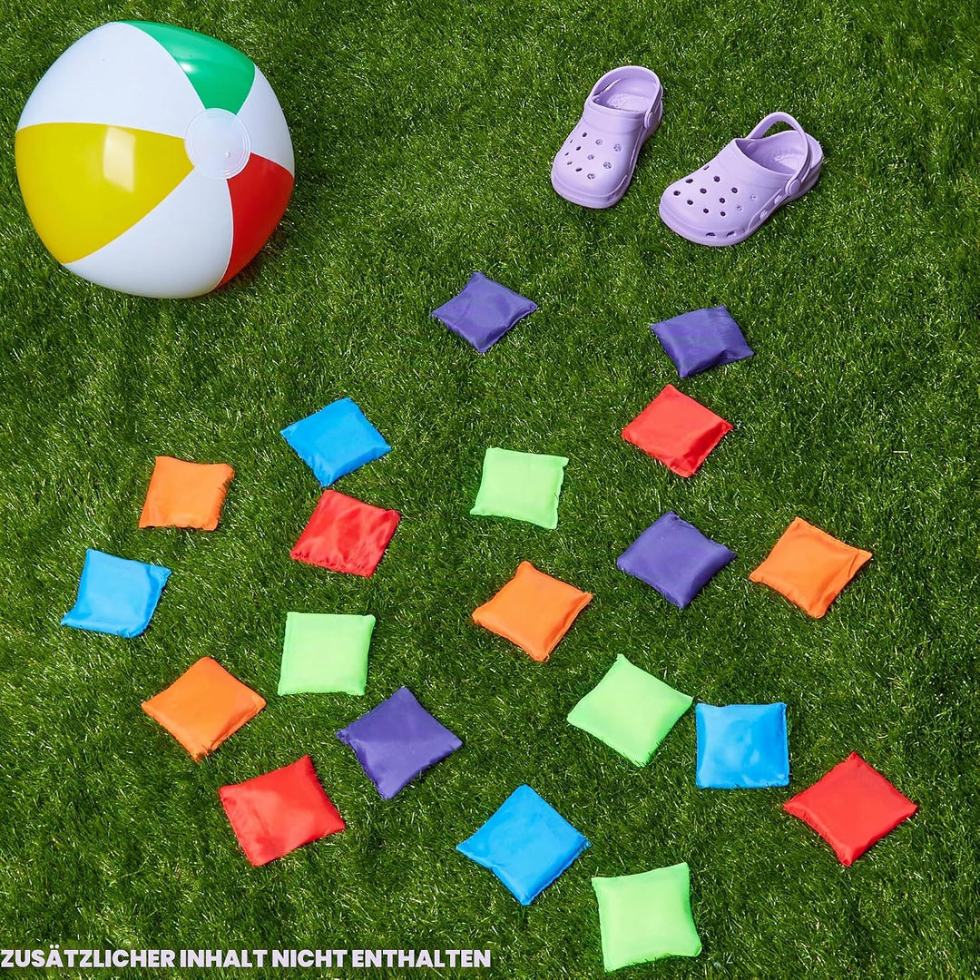 KreativeKraft Cornhole Säckchen, 10er- oder 20er-Pack Bunte Bean Bags - Outdoor Spiele für Kinder, 2