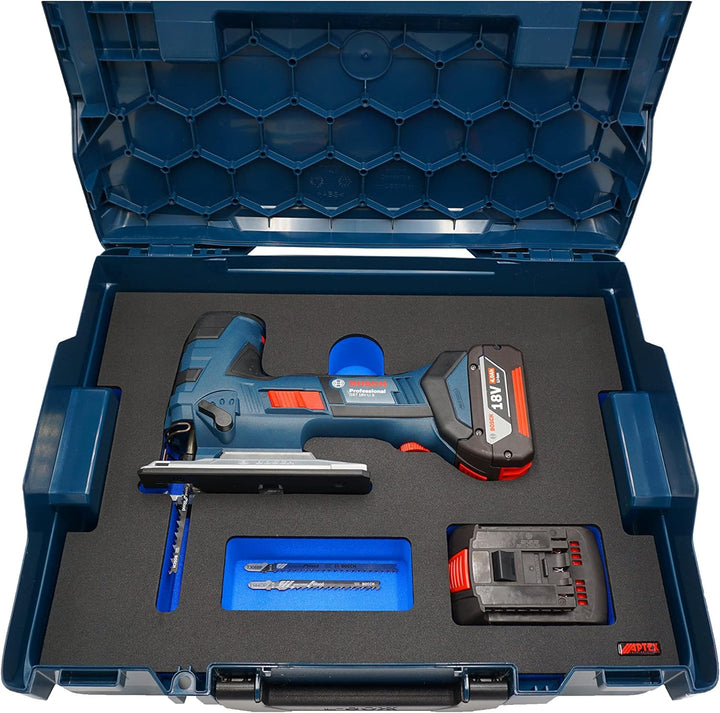 𝖠𝖯𝖳𝖤𝖷 Schaumeinlage passend für Bosch Professional Akku-Stichsäge GST 18V-Li S für L-Boxx 102 G4, 13