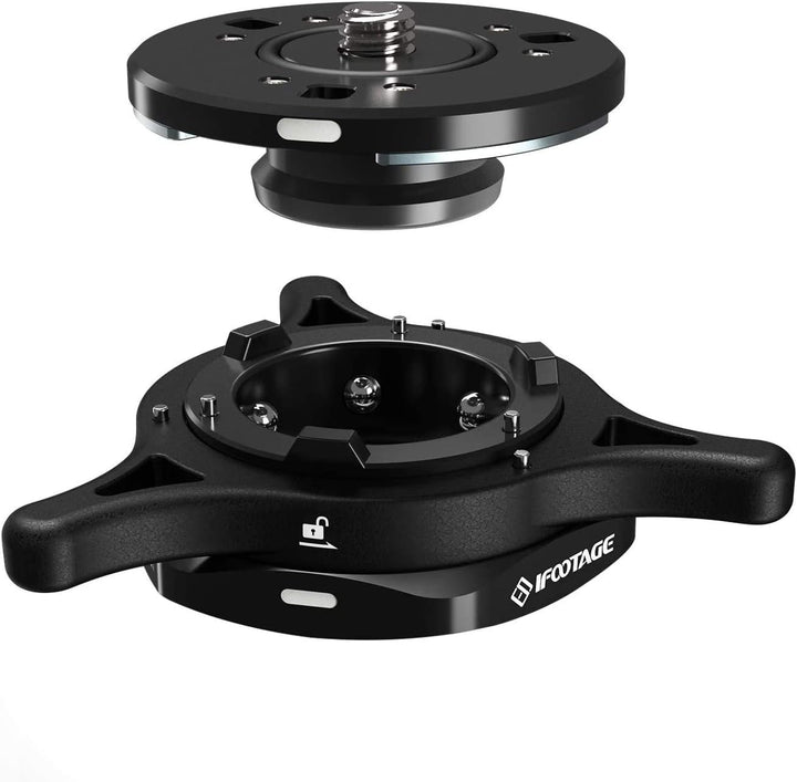 IFOOTAGE Quick Release System Seastars Q1 for Camera Tripod Monopod Crane Slider Top Head, Top Head