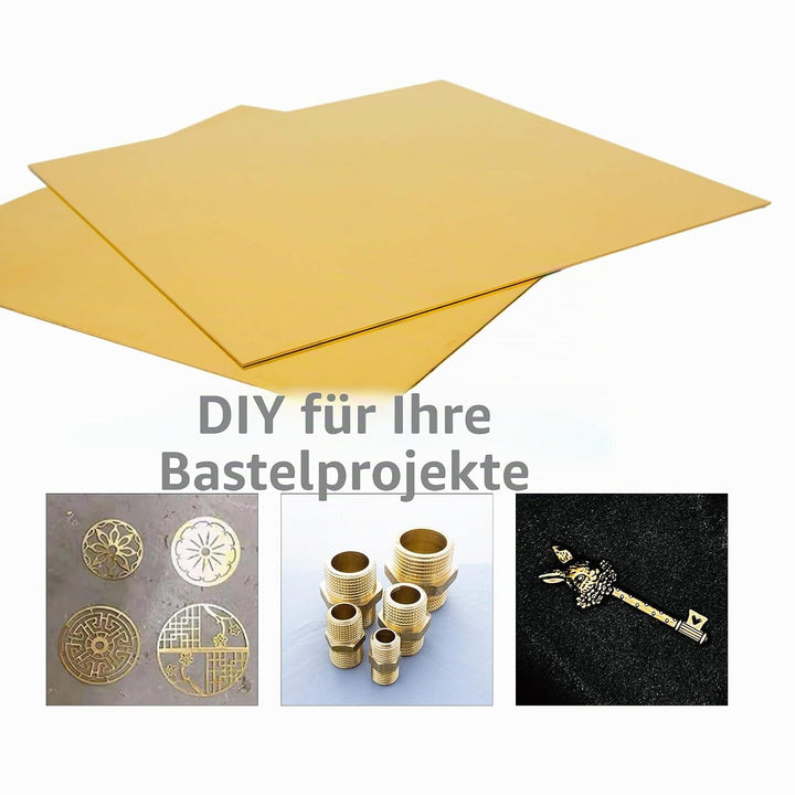 2 PCS messingblech 1mm,Messing platten,messing,Brass plates,messing blech 18cm*18cm*1.0mm(2 PCS) 1,0