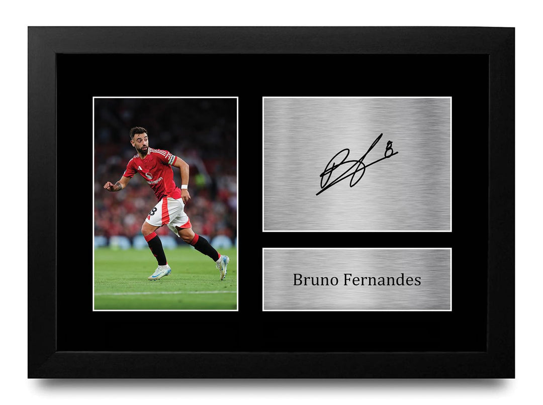 HWC Trading FR Bruno Fernandes Geschenke gedruckt Autogramm Bild für Fans und Unterstützer - A4 Eing