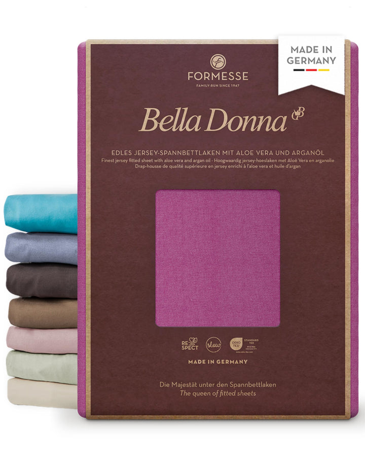 Spannbettlaken Bella Donna Jersey für Matratzen &amp; Wasserbett 140-160 x 200-220 cm in Fuchsia