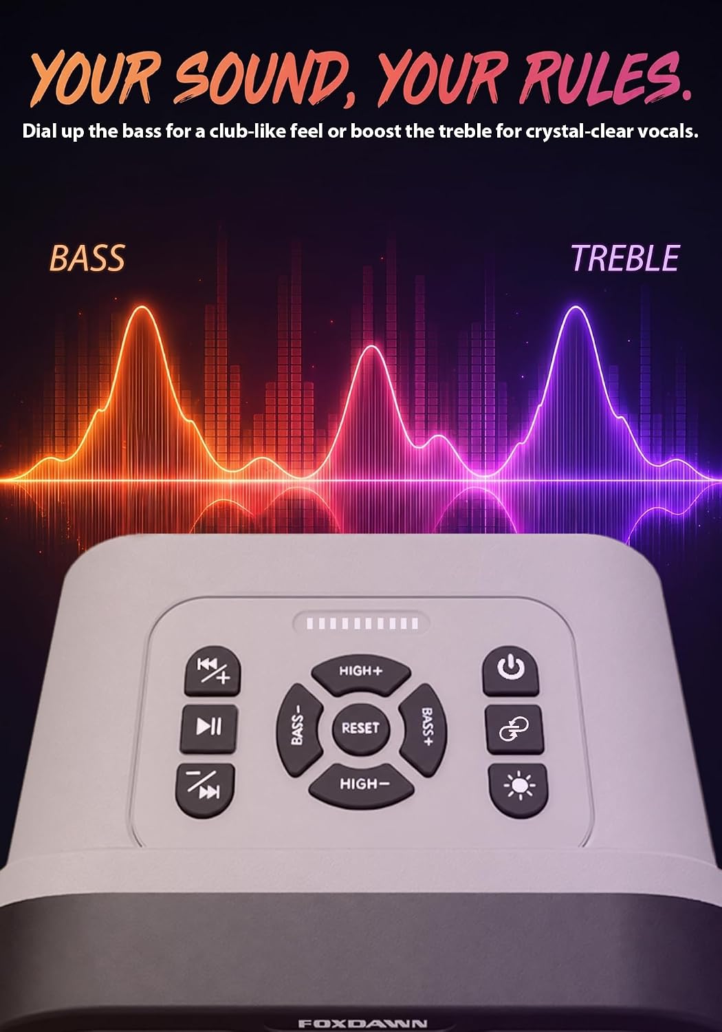 Foxdawn 240W Party Bluetooth Lautsprecher, lautem Stereosound, Musikbox Bluetooth Gross Partybox, Na