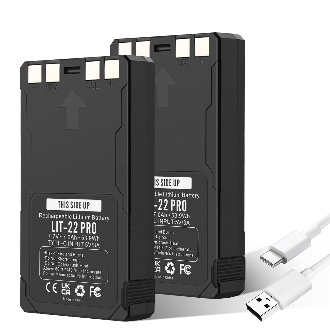 2er Pack ANTIEE LIT-22 Pro Wiederaufladbare Batterien - Ersatzakku für SPYPOINT Trail-Kamera Flex-M/