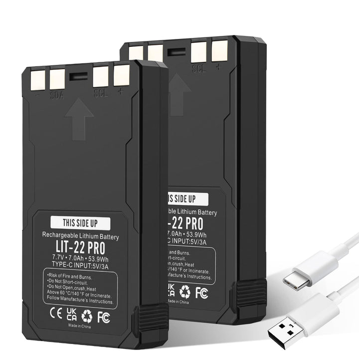 2er Pack ANTIEE LIT-22 Pro Wiederaufladbare Batterien - Ersatzakku für SPYPOINT Trail-Kamera Flex-M/